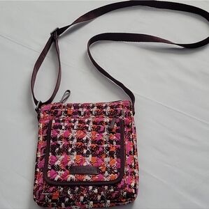 Vera Bradley Pink and Orange Quilted Crossbody Bag